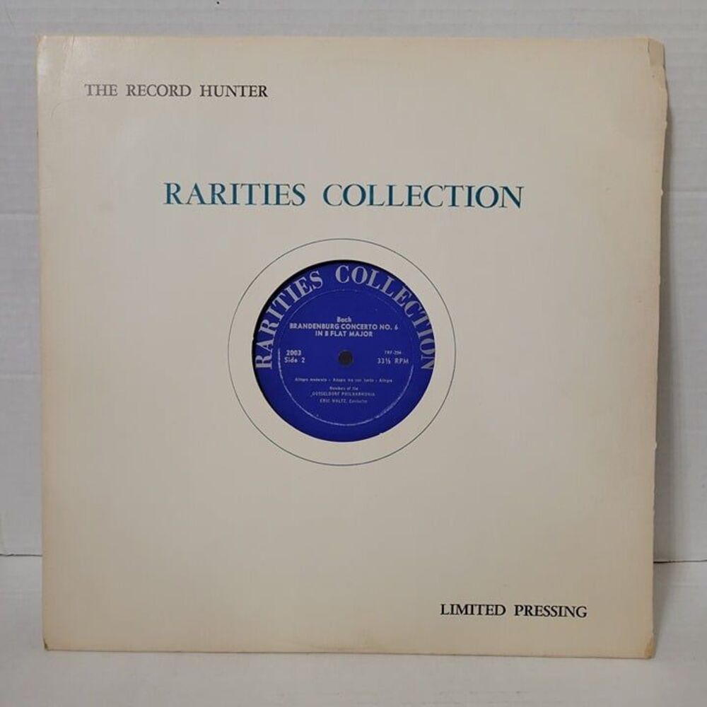 Bach Bradenburg Concerto No 5 in D Major Rarities Collection Vinyl Record